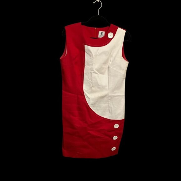 Repro Red and White MOD Dress - Picture 1 of 4